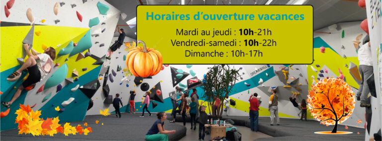 horaires vacances toussaint Bloc Zone