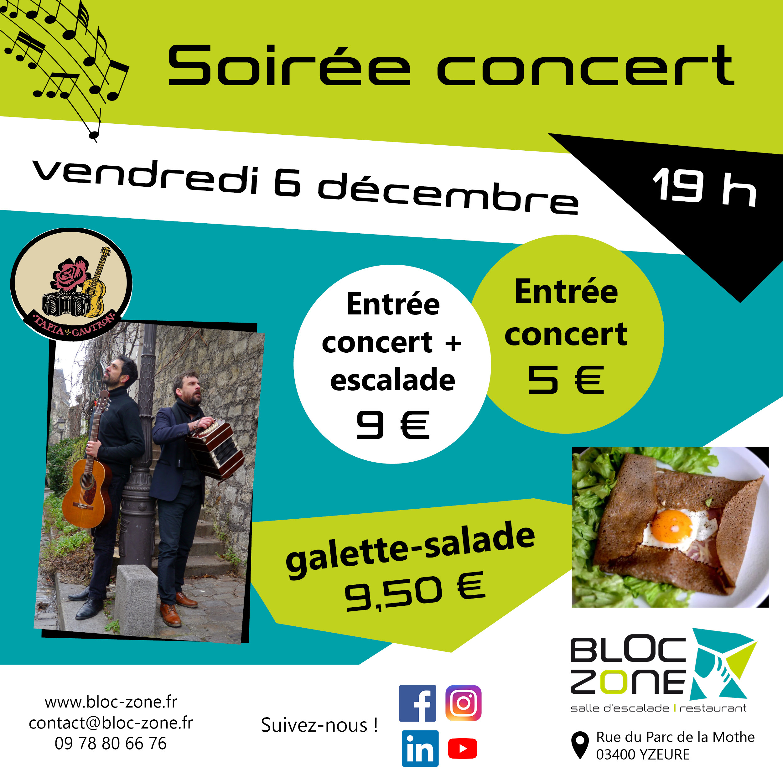 soirée concert duo tapia 6 décembre