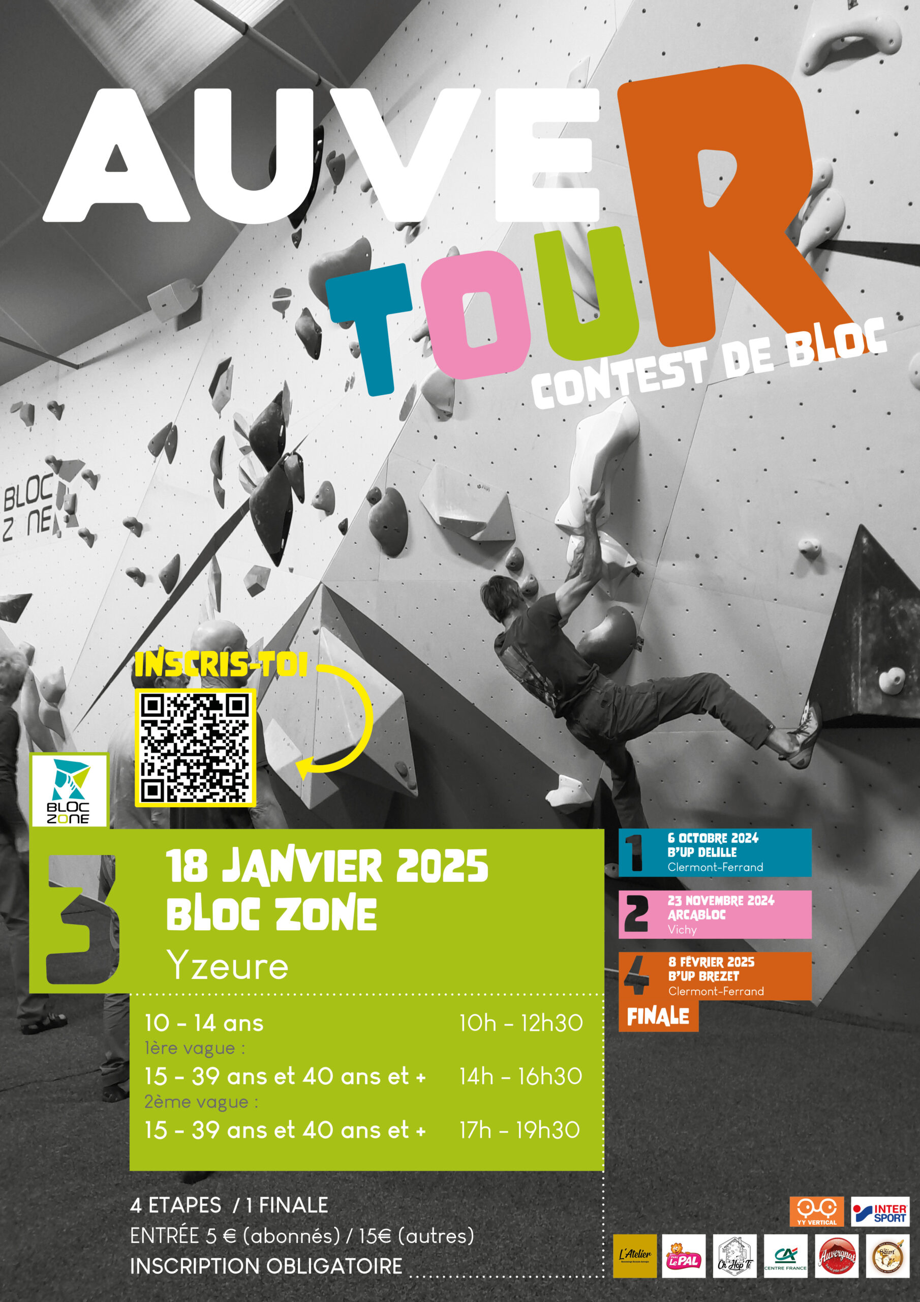 AuverTour bloc zone escalade 18 janvier